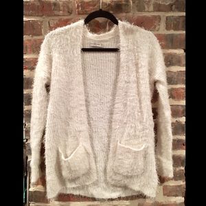 Cute fluffy white cardigan